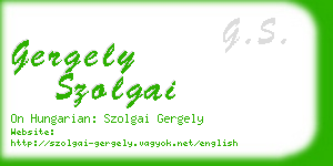 gergely szolgai business card